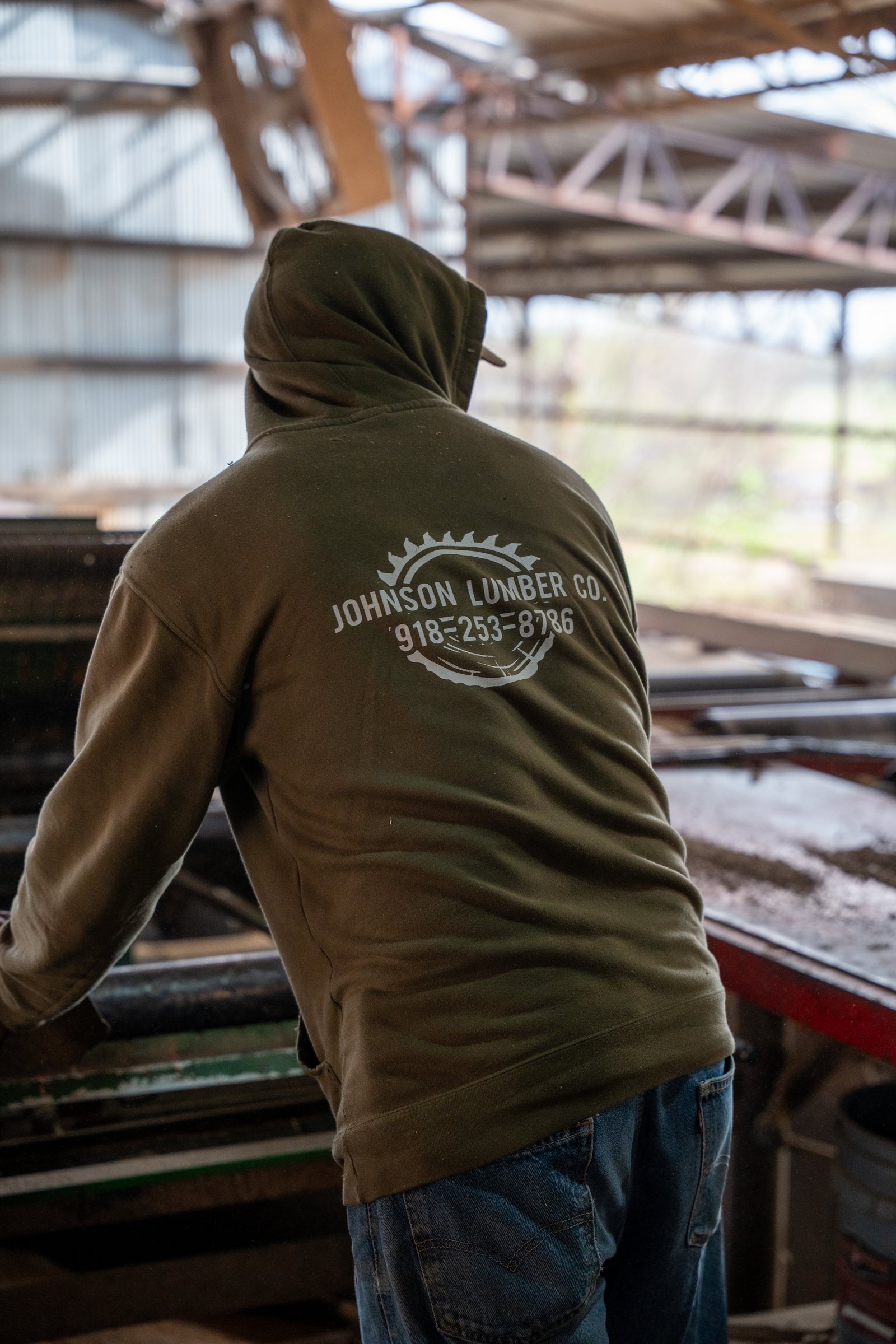 The Johnson family sawmill in Spavinaw, Oklahoma